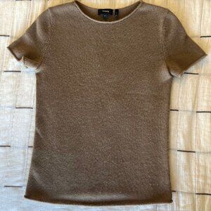 Theory Cashmere T-shirt Sweater in Fawn | Size XS